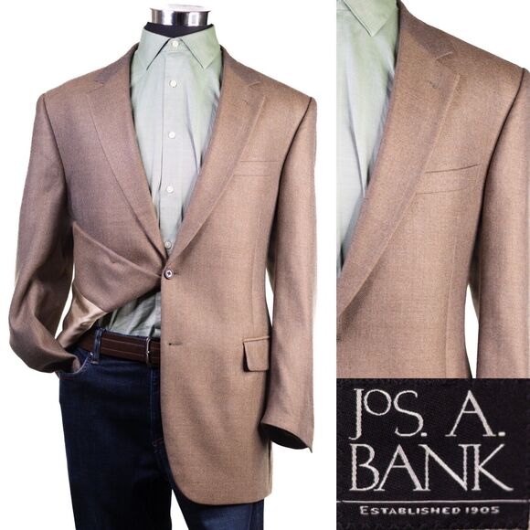 Joseph Abb Camel Tan Seasonless Wool/bambo STAYS COOL 2-Button Blazer Jacket 44L - Picture 1 of 11